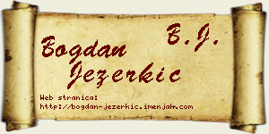 Bogdan Jezerkić vizit kartica